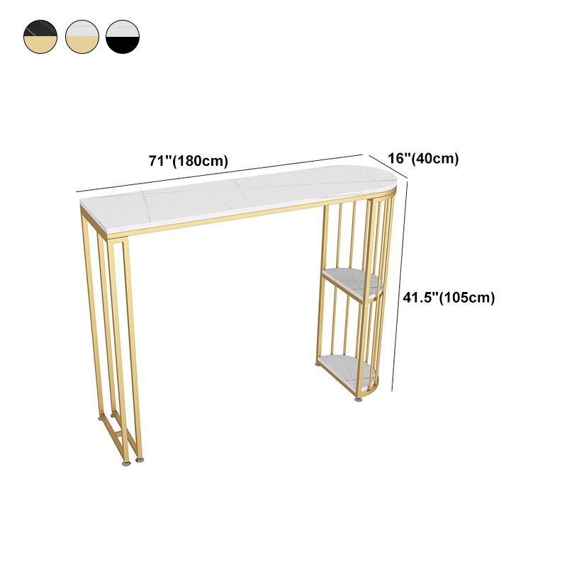 Stone Top Bar Table Traditional Luxury Bar Table with Sled Base Clearhalo 'Bar Furniture' 'Bar Tables' 'bar_tables' 'furn' 'furn_bar_tables' 'Furniture' 'furniture_bar_tables' 'Kitchen & Dining Furniture' 1200x1200_1e665282-bfe9-4e09-8f86-eaf7bd1b76bc
