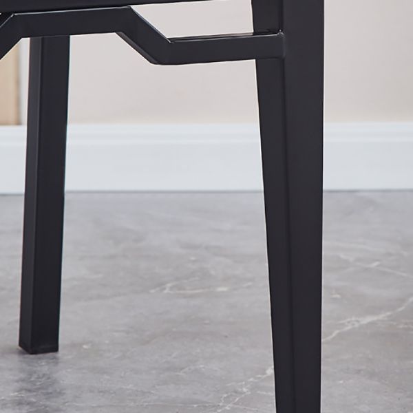 Faux Leder Esszimmerstühle Glamstil hoher Rückenstühle