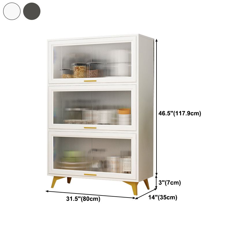 Sideboard in legno ingegnerizzato in stile glam Sideboard in vetro in vetro per soggiorno