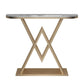 Metal Frame Accent Table with White Marble Console Table for Hall Clearhalo 'Console Tables' 'console_tables' 'Entry & Mudroom Furniture' 'furn' 'furn_console_tables' 'Furniture' 1200x1200_1e6b23fe-8035-4860-a236-31d2075d0f5f
