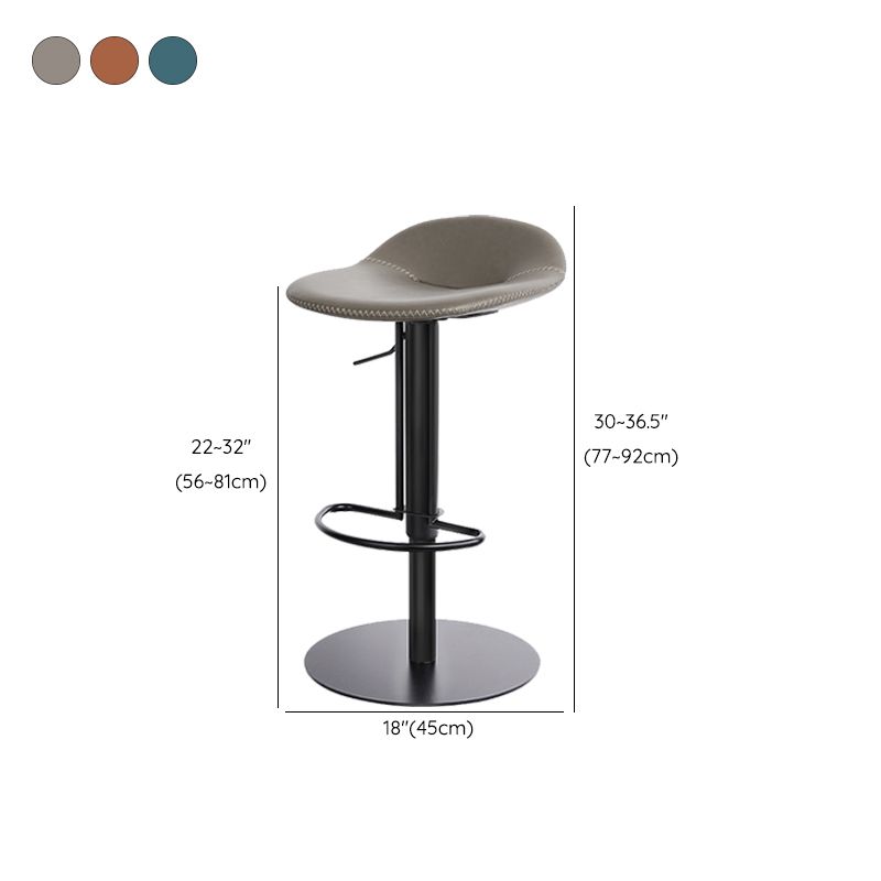 Leather Bar Stool Backless Counter Stool for Bristol with Swivel Clearhalo 'Bar Furniture' 'Bar Stools' 'bar_stools' 'furn' 'furn_bar_stools' 'Furniture' 'Kitchen & Dining Furniture' 1200x1200_1e6b7fd7-0e32-455c-910d-e07a049c951e