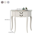 35.43 "Mesa de consola de 2 cavadores de altura Mada de madera maciza Mesa Fin de Media Luna para Hall