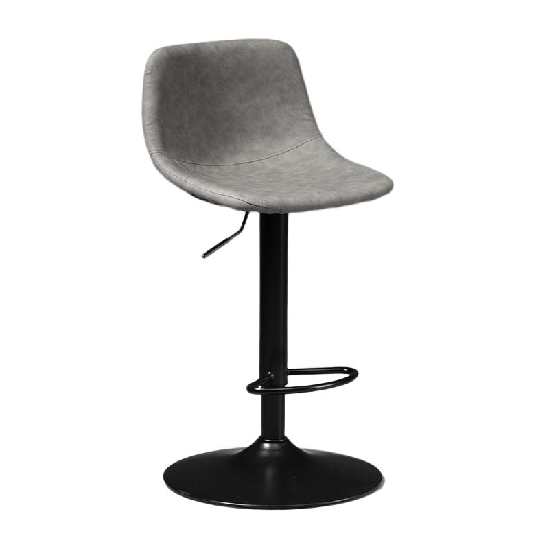 Contemporary Liftable Bar-stool Low Back Bar Stool with Metal Legs Clearhalo 'Bar Furniture' 'Bar Stools' 'bar_stools' 'furn' 'furn_bar_stools' 'Furniture' 'furniture_bar_stools' 'Kitchen & Dining Furniture' 1200x1200_1e703130-68bc-4c8b-a14d-bffd038f8d78