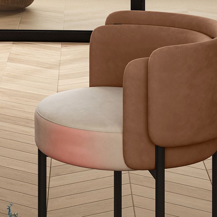 Industriële stijl armstoel gestoffeerde eetkamerstoel voor slaapkamer