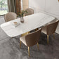 Designer Style Sintered Stone Dining Set Rectangle 1/2/3/5/7 Pieces Dining Room Table Set