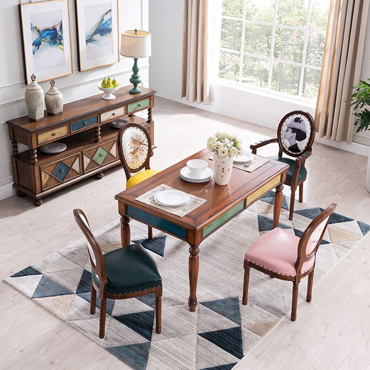 Solid Wood Mid-Century Modern Rectangle Table Wood Top Dining Table with 4 Legs Clearhalo ' dining_table' 'Dining Tables & Seating' 'Dining Tables' 'furn' 'furn_dining_table' 'Furniture' 'furniture_dining_table' 'Kitchen & Dining Furniture' 'kitchen&dining_furn' 'kitchen' 'kitchen_dining_table' 1200x1200_1e7300ac-5b16-4724-b297-bae0b18a15c9