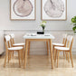 Glass Top Dining Table Modern Dining Table with 4 Solid Wood Legs Clearhalo 'Dining Tables & Seating' 'Dining Tables' 'dining_table' 'Furniture' 'furniture_dining_table' 'Kitchen & Dining Furniture' 'kitchen' 'kitchen_dining_table' 1200x1200_1e73018c-3ddf-49f6-afe8-0daf6abca7f5