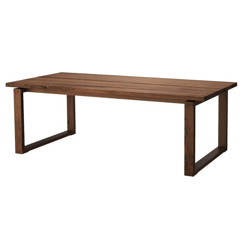 Minimalist Kitchen Standard Dining Table Solid Wood Rectangle Dining Table with Double Pedestal Clearhalo ' dining_table' 'Dining Tables & Seating' 'Dining Tables' 'furn' 'furn_dining_table' 'Furniture' 'furniture_dining_table' 'Kitchen & Dining Furniture' 'kitchen&dining_furn' 'kitchen' 'kitchen_dining_table' 1200x1200_1e731579-676b-4f76-80c6-4791a5e07d70