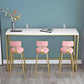 Glam Style Marble Bar Dining Table Rectangle Bar Table in White Clearhalo 'Bar Furniture' 'Bar Tables' 'bar_tables' 'furn' 'furn_bar_tables' 'Furniture' 'Kitchen & Dining Furniture' 1200x1200_1e731911-b94d-4306-9bac-0651d203a32b