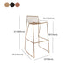 Modern Style Steel Counter Stools with Footrest and Cutout Milk Tea Shop Bar Stool 30 Inch Clearhalo 'Bar Furniture' 'Bar Stools' 'bar_stools' 'furniture_bar_stools' 'Kitchen & Dining Furniture' 'kitchen&dining_furn' 'kitchen' 'kitchen_furn' Furniture' 1200x1200_1e752765-143a-4e94-8f82-835de2beea7a