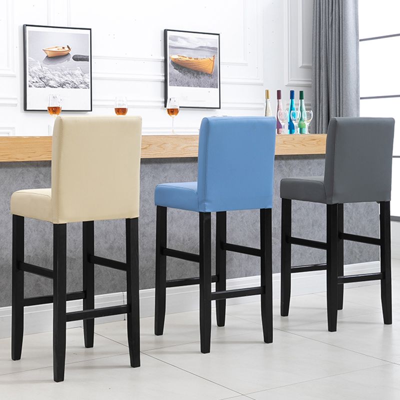 Contemporary Leather Solid Wood Barstool Bristol Bar Stool with Low Back Clearhalo 'Bar Furniture' 'Bar Stools' 'bar_stools' 'furn' 'furn_bar_stools' 'furniture_bar_stools' 'Kitchen & Dining Furniture' 'kitchen&dining_furn' 'kitchen' 'kitchen_furn' Furniture' 1200x1200_1e76a82f-a2d3-4efd-a3b2-b96cb1b8c9a5