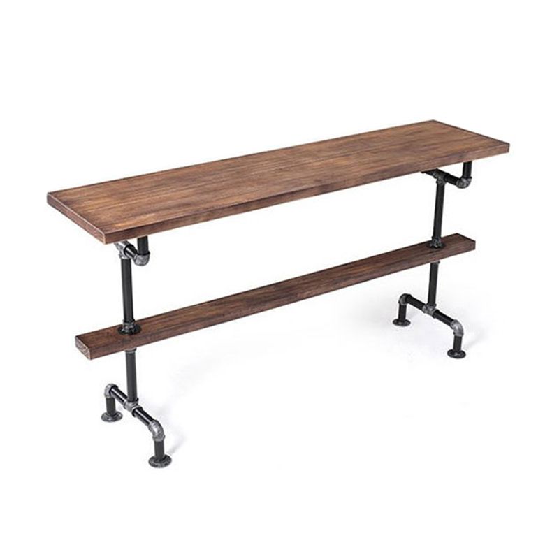 1/4/7 Pieces Industrial Rectangular Wood Top Pub Table with Metal Bar Stool Set Clearhalo 'Bar Furniture' 'furn' 'furn_home_bar_bar_sets' 'Furniture' 'Home Bars & Bar Sets' 'home_bar_bar_sets' 'Kitchen & Dining Furniture' 1200x1200_1e779023-6955-417e-b44e-a0dadd771a60