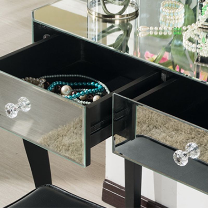 Tabla de tocador de espejo tri-plegable Juego de tocador de 21.5 "de ancho de 2 cavadores de ancho de ancho de ancho