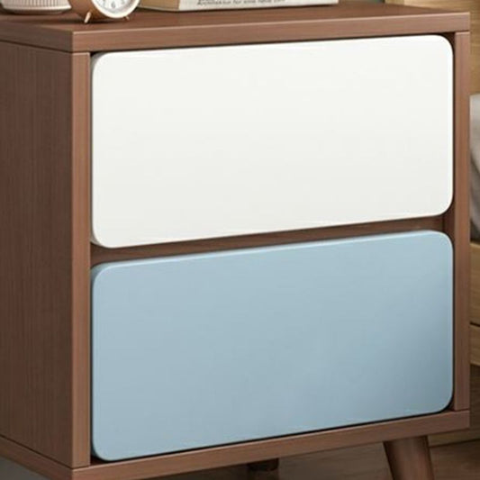 Cajones modernos de la cama de madera de madera con la mesa de noche incluida para el dormitorio