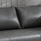 Modernes 2-Sitz-Sofa Kunstledertuxedo-Armsofa mit 2 Kissen