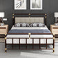 Tufted 43.3" H Bed Frame Industrial Style Metal Open-Frame Bed