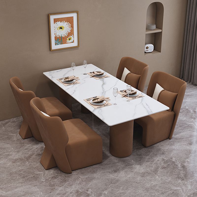 Contemporary Stone Furniture 1/5 Pcs Dining Room Table Set for Home Clearhalo 'Dining Room Sets' 'Dining Tables & Seating' 'dining_room_set' 'furn' 'furn_dining_room_set' 'Furniture' 'Kitchen & Dining Furniture' 1200x1200_1e830a1a-8378-43cd-a3cc-04ccd2dc65e1