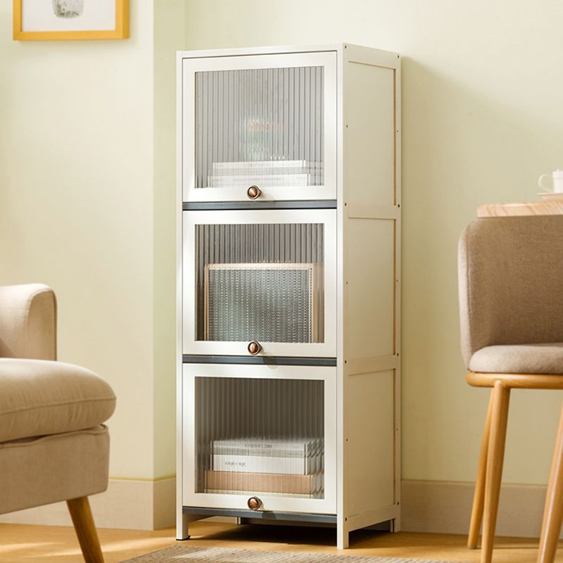 Contemporary White Cabinet with Glass Doors and Legs in Solid Wood Clearhalo &#39;Cabinets &amp; Chests&#39; &#39;cabinets_chests&#39; &#39;furn&#39; &#39;furn_cabinets_chests&#39; &#39;Furniture&#39; &#39;Living Room Furniture&#39; 1200x1200_1e868418-c5cd-4790-a59d-c616c6bd4533