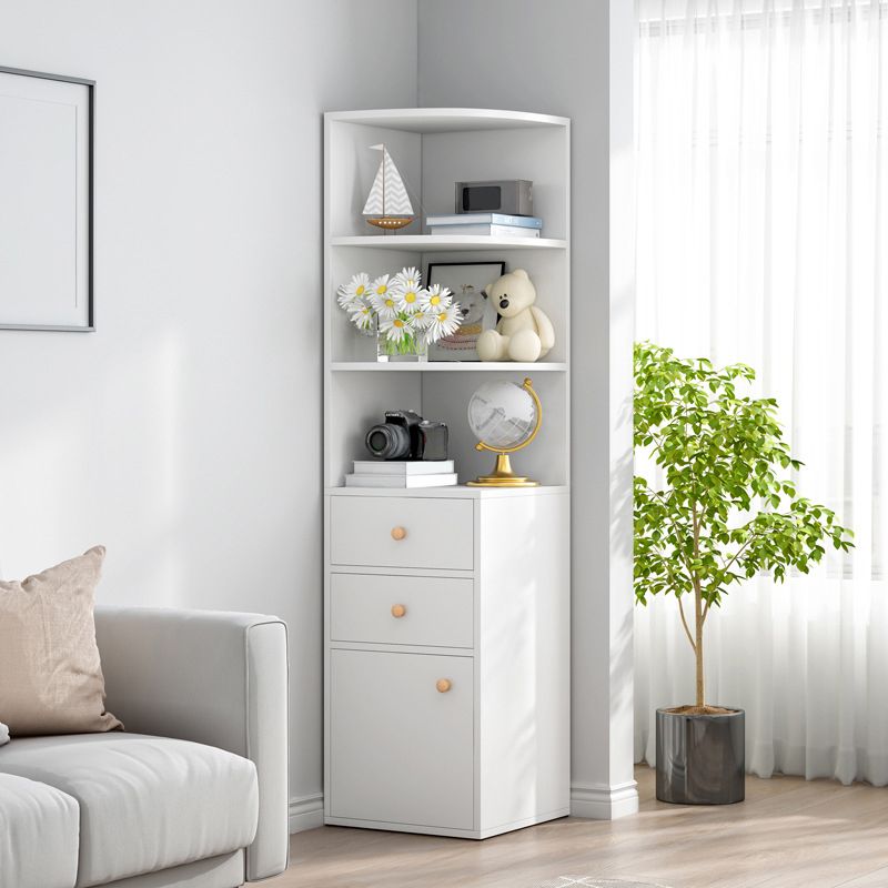 Libreria in legno chiusa moderna libreria triangolo angolare