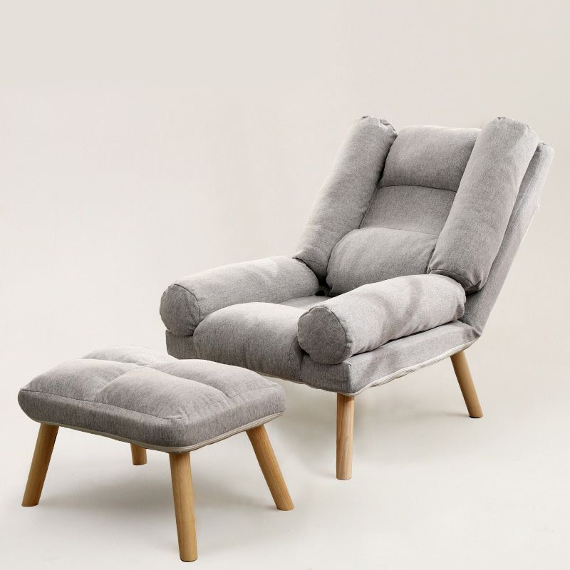 29.52"Wide Cotton Blend Arm Chair with Basic Four Legs Pillow Back Armchair Clearhalo 'Accent Chairs' 'accent_chairs' 'Chairs & Seating' 'furn' 'furn_accent_chairs' 'Furniture' 'Living Room Furniture' 1200x1200_1e8796d0-b904-48f1-8211-fb5d0db0963d
