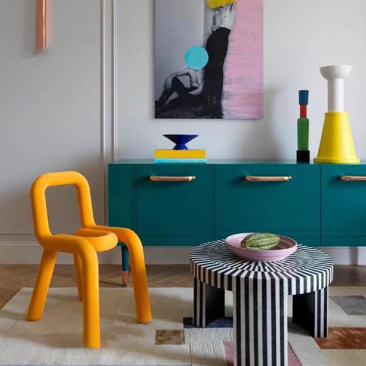 Velvet Designer Style Living Room Side Chair Matte Finish Open Back Dining Chair Clearhalo ' kitchen&dining_furn' 'Dining Chairs' 'Dining Tables & Seating' 'dining_chair' 'furn' 'furn_dining_chair' 'Furniture' 'furniture_dining_chair' 'Kitchen & Dining Furniture' 'kitchen' 1200x1200_1e888c27-c65a-4719-a622-d0bd73b3198c