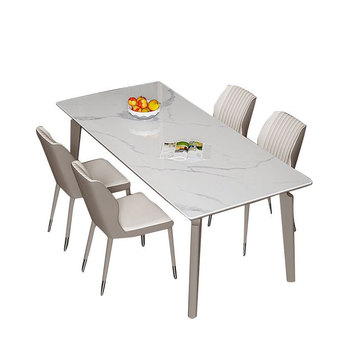 Modern 1/4/5/6 stuks rechthoek Dinerset Sintered Stone Top Dinette Table Set