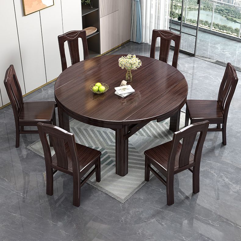 Extendable DiningTable Set 5/7/9 Pieces with Wood Base Kitchen Furniture Set Clearhalo 'Dining Room Sets' 'Dining Tables & Seating' 'dining_room_set' 'furn' 'furn_dining_room_set' 'Furniture' 'Kitchen & Dining Furniture' 1200x1200_1e898788-7464-4fa5-b7d8-2dbdcfb3e07d