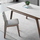 Table de salle à manger en pierre frittée de table rectangulaire moderne avec pieds en bois