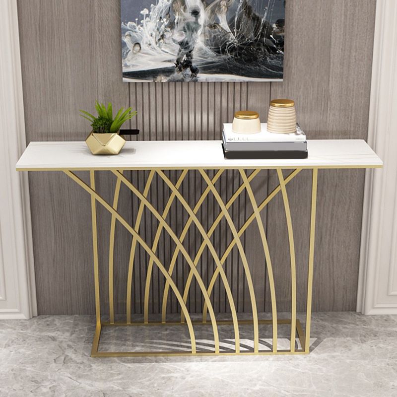 Consola de la consola de 11.8 pulgadas de ancho Slate Glam Rectangle Hall Consola