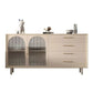 Buffet de buffet glamour 4 tiroirs et armoires de porte portes en verre buffet buffet buffet