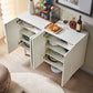 White Simple Stiple Sideboard Armadio ingegnerizzato tavolo a buffet in legno