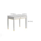 2 Drawers Writing Desk Rectangular Shaped Office Desk in White