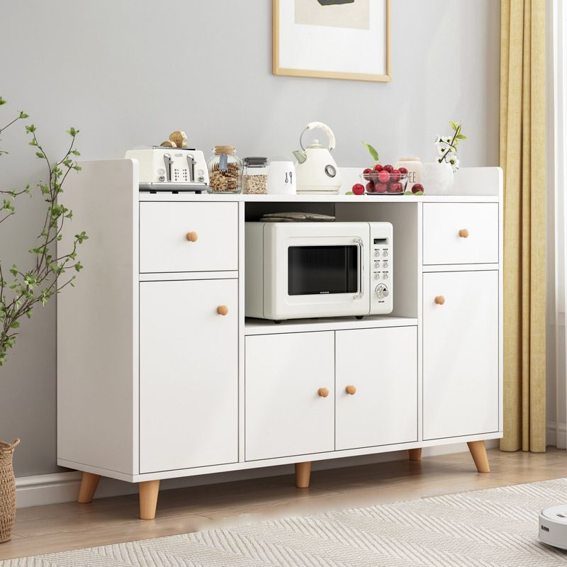 Scheda in legno ingegnerizzato in stile moderno con porta e cassetto