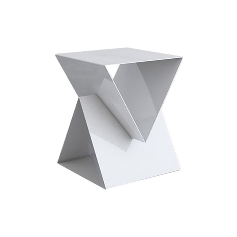 Modern 19.68" Tall End Table Metal Square Abstract Side Table