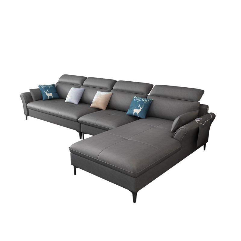 Modern Modular Sectional with Storage and USB for Four People Clearhalo 'furn' 'furn_sectionals' 'Furniture' 'furniture_sectionals' 'Living Room Furniture' 'Sectionals' 1200x1200_1e91b7b1-48be-474b-8b9b-51fb167a7d2d
