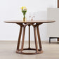Round Wood Dining Table Reclaimed Pine Table in Brown with Wooden Pedestal Clearhalo ' dining_table' 'Dining Tables & Seating' 'Dining Tables' 'furn' 'furn_dining_table' 'Furniture' 'furniture_dining_table' 'Kitchen & Dining Furniture' 'kitchen&dining_furn' 'kitchen' 'kitchen_dining_table' 1200x1200_1e920b3a-c40a-45e3-a168-7679d71ddcaf