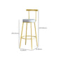 Metal Low Back Dining Stools Glam Armless Bar Stools with Gold Metal Base Clearhalo 'Bar Furniture' 'Bar Stools' 'bar_stools' 'furn' 'furn_bar_stools' 'Furniture' 'Kitchen & Dining Furniture' 1200x1200_1e93c866-8c54-4c53-b729-97c4914bc04e