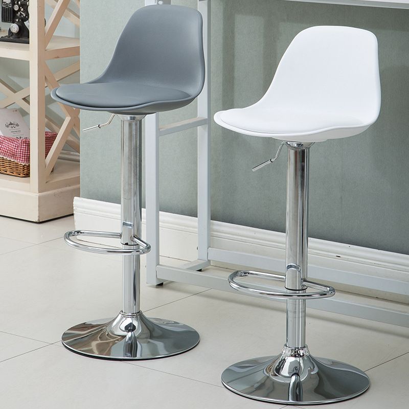 Contemporary Adjustable Height Bar Stool PU Leather Bar Stools for Kitchen Clearhalo 'Bar Furniture' 'Bar Stools' 'bar_stools' 'furn' 'furn_bar_stools' 'Furniture' 'Kitchen & Dining Furniture' 1200x1200_1e93ed55-8a36-4c0d-8e06-3c9f840cb642