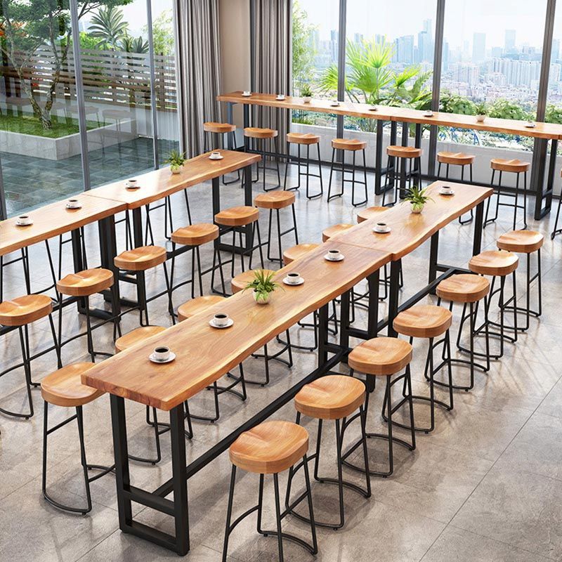 Modern 1/9 Pieces Bar Table Set Rectangle Wood Counter Table with Stools for Balcony Clearhalo 'Bar Furniture' 'furn' 'furn_home_bar_bar_sets' 'Furniture' 'Home Bars & Bar Sets' 'home_bar_bar_sets' 'Kitchen & Dining Furniture' 1200x1200_1e953604-c336-47d3-b56c-da08a50c7801