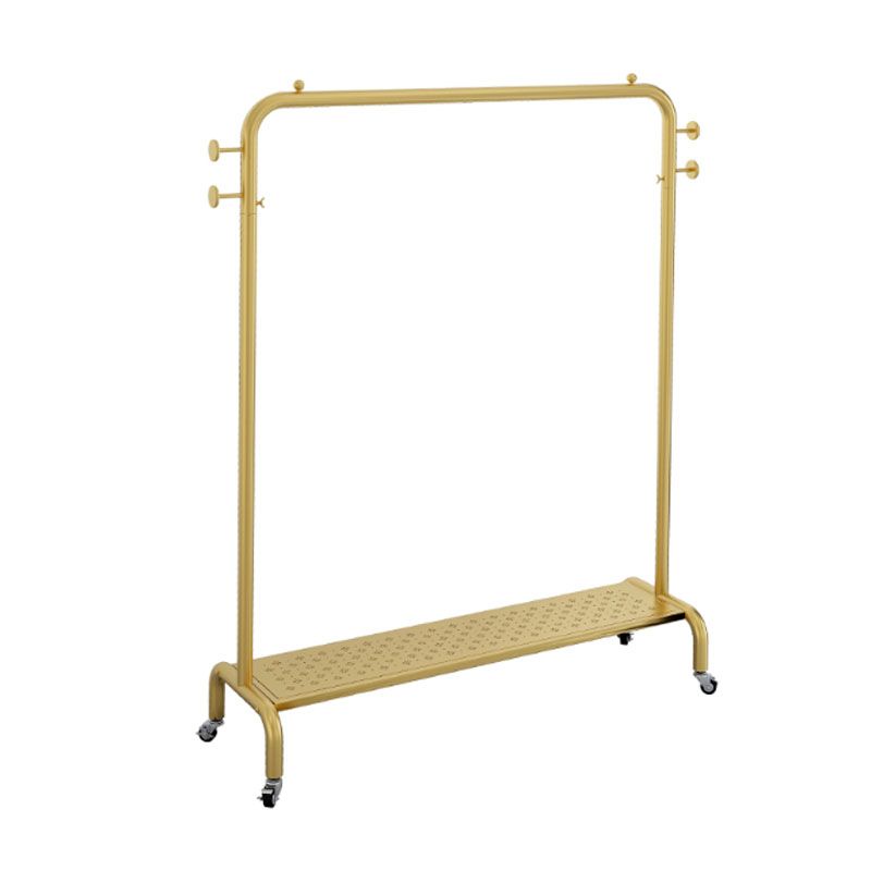 Glam Coat Rack Hanging Rail Lower Shelf 4 Hooks Entryway Coat Hanger Clearhalo 'Entry & Mudroom Furniture' 'furn' 'furn_hall_tree_coat_racks' 'Furniture' 'Hall Trees & Coat Racks' 'hall_tree_coat_racks' 1200x1200_1e973c3e-0310-496c-9e6a-d0622c3051c4