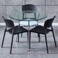 Modern Round Dining Room Table Clear Tempered Glass Table with Pedestal Base Clearhalo ' dining_table' 'Dining Tables & Seating' 'Dining Tables' 'furn' 'furn_dining_table' 'Furniture' 'furniture_dining_table' 'Kitchen & Dining Furniture' 'kitchen&dining_furn' 'kitchen' 'kitchen_dining_table' 1200x1200_1e97c448-a405-4854-8007-b32f32735ac7
