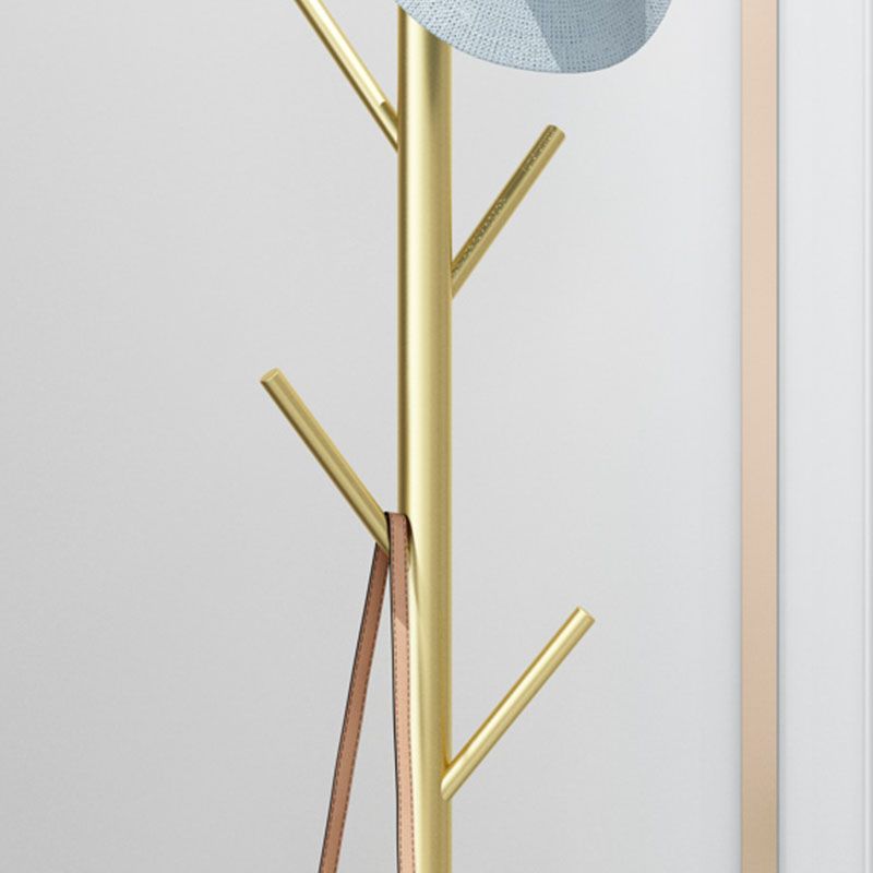 フック付きのフリースタンディングコートラック工業スタイルのメタルコートハンガー