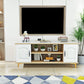 Console TV in legno moderno Console Open Storage TV con 2 porte, 12 "D x 17" H