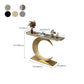 Tavolo della console di pietra contemporanea Tavolino console mezza luna per Hall