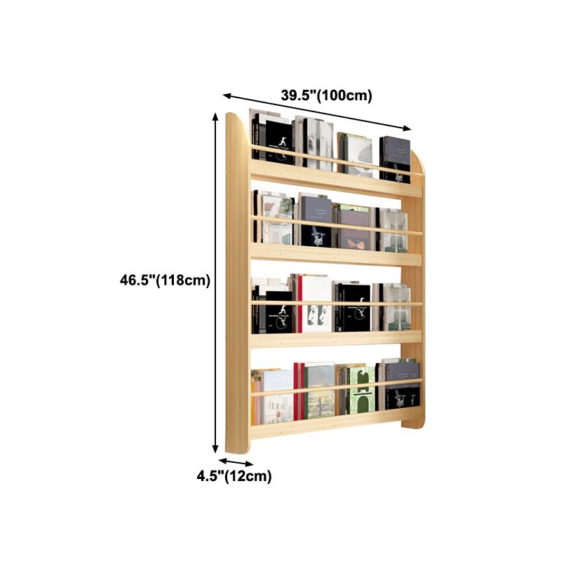 Pine Wood Wall Mounted Bookshelf Natural Scandinavian Bookcase for Bedroom Clearhalo 'Bookcases' 'Furniture' 'furniture_bookcases' 'Office Furniture' 1200x1200_1e9a8339-c2ad-4507-aac6-ff09b52fe047