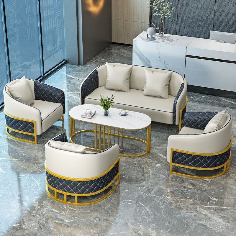 Modern Leather Sofa Chesterfield Tuxedo Arm Loveseat for Bonus Room Clearhalo 'furn' 'furn_sofas' 'Furniture' 'Living Room Furniture' 'Sofa' 'sofas' 1200x1200_1e9bd8b3-b9b8-46e1-8ec4-9c15f7f590f0