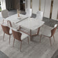 Nordic 1/4/5/7 Pieces Dining Set Sintered Stone Dining Table with Leather Chairs Clearhalo 'Dining Room Sets' 'Dining Tables & Seating' 'dining_room_set' 'furn' 'furn_dining_room_set' 'Furniture' 'furniture_dining_room_set' 'Kitchen & Dining Furniture' 'kitchen&dining_furn' 'kitchen' 1200x1200_1e9f0f2d-5113-412d-bed5-d30166c7b656