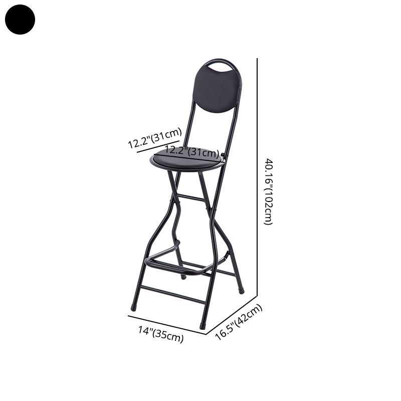 Modern Folding Armless Counter Stool Iron Cashier Bar Stool with Footrest Clearhalo 'Bar Furniture' 'Bar Stools' 'bar_stools' 'furn' 'furn_bar_stools' 'furniture_bar_stools' 'Kitchen & Dining Furniture' 'kitchen&dining_furn' 'kitchen' 'kitchen_furn' Furniture' 1200x1200_1e9fd5d1-ad34-4334-ac6b-47e5fbff6282