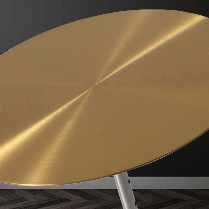 Mid-century Modern Cocktail Table Metal Silver/gold Top Round Coffee Table Clearhalo 'Coffee & Accent Tables' 'End & Side Tables' 'end_side_table' 'end_side_tables' 'furn' 'furn_end_side_tables' 'Furniture' 'furniture_end_side_table' 'Living Room Furniture' 1200x1200_1ea12fdc-2a0e-4d82-b5c7-b39fe49331f7