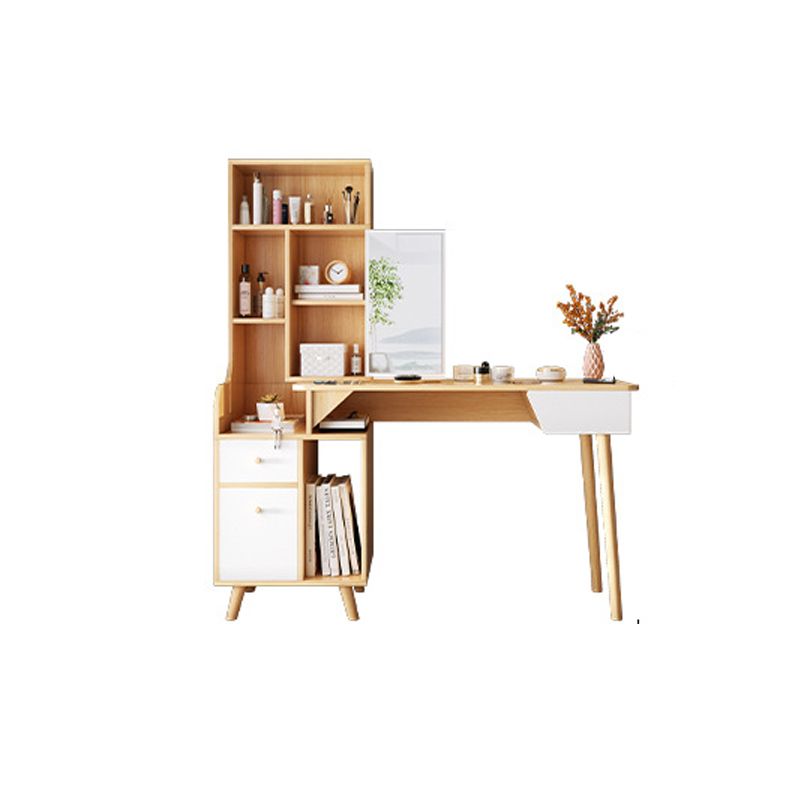 Scandinavian Wood Dressing Table Solid Wood Make-up Vanity with Drawers Clearhalo 'Bedroom Furniture' 'furn' 'furn_makeup_vanities' 'Furniture' 'Makeup Vanities' 'makeup_vanities' 1200x1200_1ea14efc-d048-4f6b-ac1b-82a0dfdd2fb8